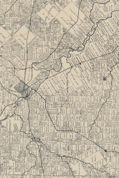 Paperback 19th Century Map of Dallas County, Texas - A Poetose Notebook / Journal / Diary (50 pages/25 sheets) Book