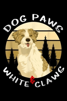 Dog Paws & White Claws: Dog Paws & White Claws Dog outdoor sunset retro Journal/Notebook Blank Lined Ruled 6x9 100 Pages