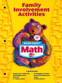 Paperback Harcourt Math: Family Involvement Activities, Grade 1 Book