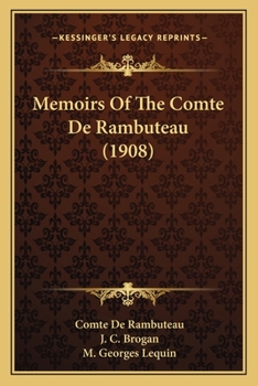 Paperback Memoirs Of The Comte De Rambuteau (1908) Book