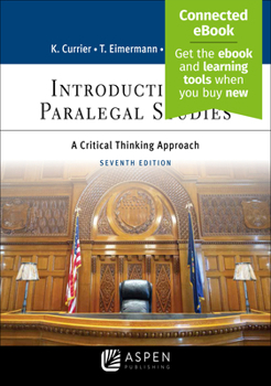 Paperback Introduction to Paralegal Studies: A Critical Thinking Approach [Connected Ebook] Book