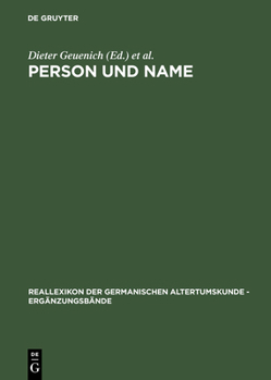 Hardcover Person und Name [German] Book