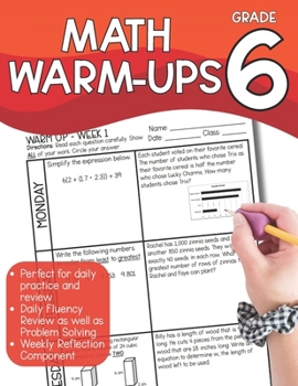 Paperback Daily Warm-Ups: Math for Sixth Grade: Fluency, Problem Solving and Critical Thinking Book