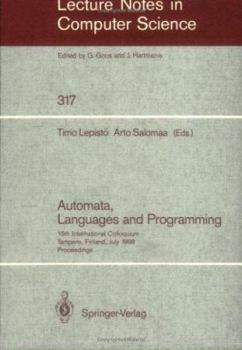 Paperback Automata, Languages and Programming: 15th International Colloquium, Tampere, Finland, July 11-15, 1988. Proceedings Book