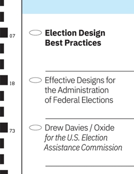 Election Design Best Practices: Effective Designs for the Administration of Federal Elections