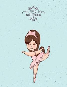 M Notebook : Ballet Girl on Blue Cover and Dot Graph Line Sketch Pages, Extra Large (8. 5 X 11) Inches, 110 Pages, White Paper, Sketch, Draw and Paint