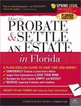 Paperback Probate and Settle an Estate in Florida (Legal Survival Guides) Book