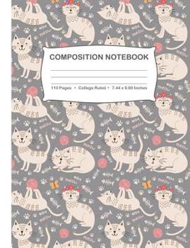 Paperback Composition Notebook: Kitty Cat College Ruled Journal Book