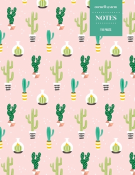 Paperback Cornell System Notes 110 Pages: Cactus Notebook for Professionals and Students, Teachers and Writers - Succulent Llama Pattern Book