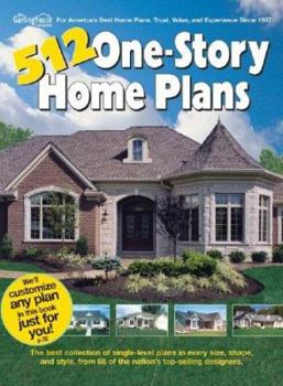 Paperback 512 One-Story Home Plans Book