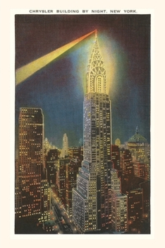 Paperback Vintage Journal Beacon on Chrysler Building, New York City Book