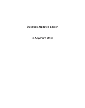 Loose Leaf Statistics, Updated Edition -- Print Offer [loose-Leaf] Book