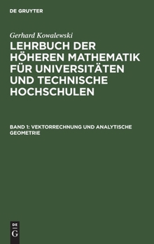 Hardcover Vektorrechnung Und Analytische Geometrie [German] Book
