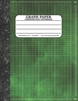Graph Paper Composition Notebook: Math and Science Lover Graph Paper Cover Watercolor Green (Quad Ruled 5 squares per inch, 120 pages) Birthday Gifts For Math Lover Teacher,Student Notebook