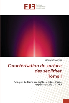 Paperback Caractérisation de surface des zéolithes Tome I [French] Book