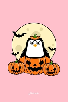 Journal: Dot Grid Journal - Penguin Pumpkin Moon Bats Cute Easy Halloween Gift - Pink Dotted Diary, Planner, Gratitude, Writing, Travel, Goal, Bullet Notebook