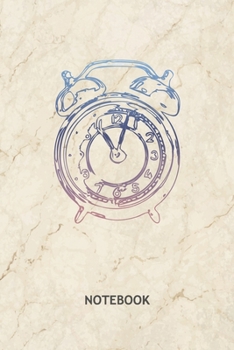 NOTEBOOK: Time Traveler Note Book Grid-lined 6x9 - Retro Journal A5 Gridded - Vintage Lover Planner Time Machine 120 Pages SQUARED - Vintage Alarm ... Past Soft Cover - 90s Kids Birthday Present