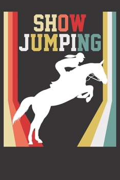 Paperback Notebook: Show Jumping Horse Rider Gift Equestrian Crown Dot Grid 6x9 120 Pages Book