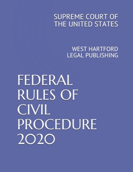 Paperback Federal Rules of Civil Procedure 2020: West Hartford Legal Publishing Book