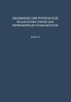 Paperback Ergebnisse Der Physiologie, Biologischen Chemie Und Experimentellen Pharmakologie [German] Book