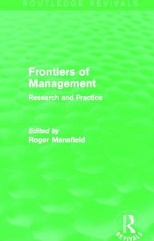 Paperback Frontiers of Management (Routledge Revivals) Book