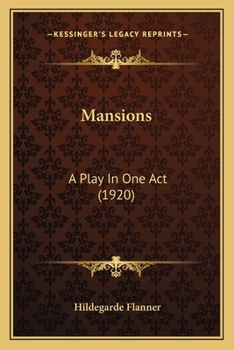 Paperback Mansions: A Play In One Act (1920) Book