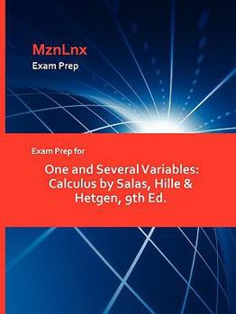 Paperback Exam Prep for One and Several Variables: Calculus by Salas, Hille & Hetgen, 9th Ed. Book