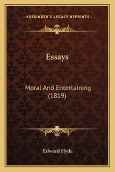 Paperback Essays: Moral And Entertaining (1819) Book
