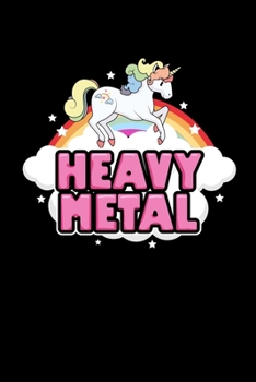 Notizbuch: Einhorn Heavy Metal Regenbogen lustiges Geschenk 120 Seiten, 6x9 (ca. A5),Blanko / Skizzen (German Edition)