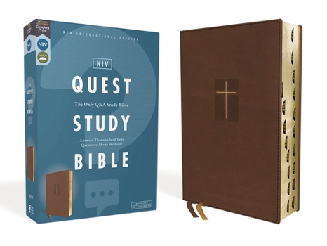 Imitation Leather Niv, Quest Study Bible, Leathersoft, Brown, Indexed, Comfort Print: The Only Q and A Study Bible Book