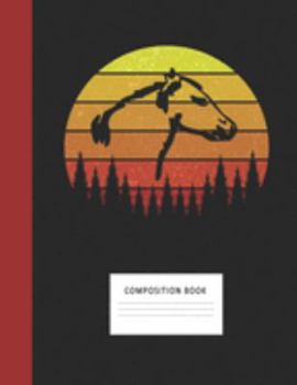 Composition Book: Molumen Horse Head 200 Wide Ruled Lined Pages Retro Vintage Sunset Classic Notebook, Writing Pad & Practice Journal | Assignments, ... Organizer, Homeschool, College & University