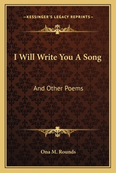 Paperback I Will Write You A Song: And Other Poems Book