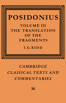 Paperback Posidonius: Volume 3, the Translation of the Fragments Book