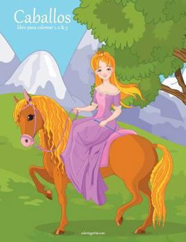 Paperback Caballos libro para colorear 1, 2 & 3 [Spanish] Book