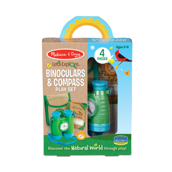 Toy Let's Explore Binoculars & Compass Play Set Book