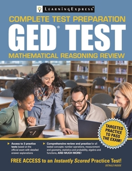 Paperback GED Test Mathematical Reasoning Review Book