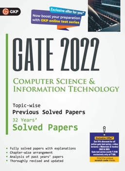 Paperback GATE 2022 Computer Science and Information Technology - 32 Years Topic wise Previous Solved Papers Book