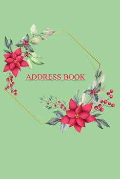 Paperback Floral Address Book: 120 Pages, 6x9 inches, Matte Finish Cover Book