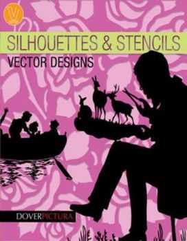 Paperback Silhouettes & Stencils Vector Designs [With CDROM] Book