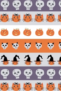 Notes: A Blank Lined Journal with Cats and Pumpkins Halloween Cover Art
