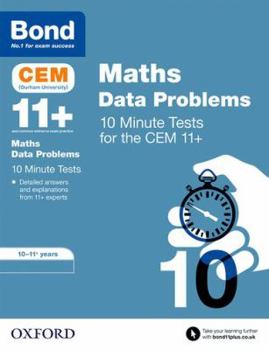 Paperback Bond 11+: CEM Maths Data 10 Minute Tests Book