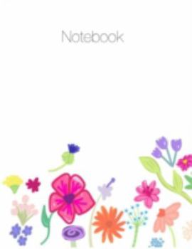 Paperback Notebook, Large, 8.5 X 11, Ruled + Grid Notes, Floral Cover Theme Book