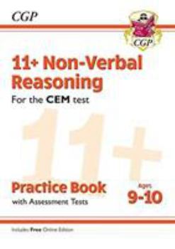 Paperback New 11+ CEM Non-Verbal Reasoning Practice Book & Assessment Tests - Ages 9-10 (with Online Edition) (CGP 11+ CEM) Book
