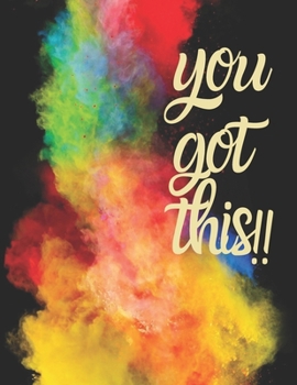 Paperback You Got This: Large Lined Journal for Women & Girls to Write in. Pretty Rainbow Watercolor Inspirational Quote Notebook. Great for W Book