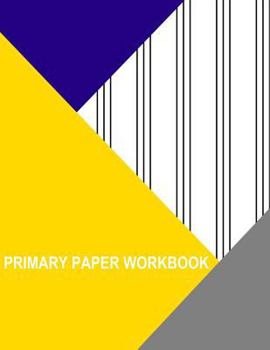 Paperback Primary Paper Workbook: Landscape 7 Lines Per Page Book