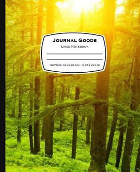 Paperback Journal Goods Lined Notebook: Green Forest Design, 7.5 X 9.25, 160 Pages for Writing, Lined Composition Journal Book