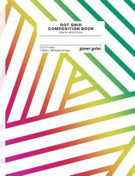 Paperback Dot Grid Composition Book: Geometric Prism (Style B), Numbered Pages Book