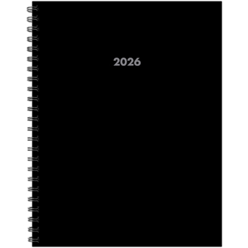 Misc. Basic Black 2026 8.5 X 11 Weekly Monthly Softcover Planner Book