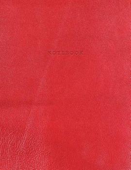 Notebook : Vintage Red Leather Style - Gold Lettering - Softcover, 150 College-Ruled Pages, 8. 5 X 11 Size