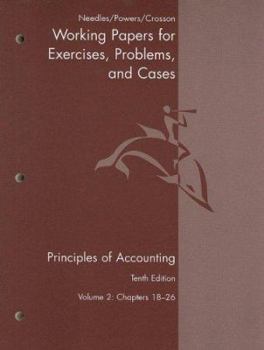 Paperback Principles of Accounting Working Papers, Volume 2: Chapters 18-26 Book